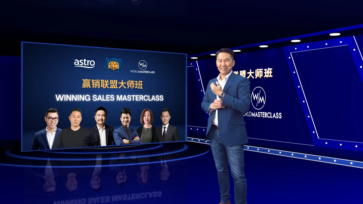 Aaron Chong presenting Astro's Winning Sales Masterclass